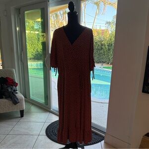 Torrid Red Polka Dot Dress Size 3X